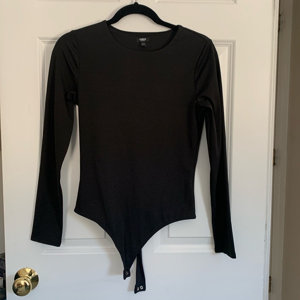 Express Black Long Sleeve Bodysuit